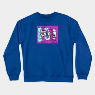 Robot Mix Tape Doodle Crewneck Sweatshirt